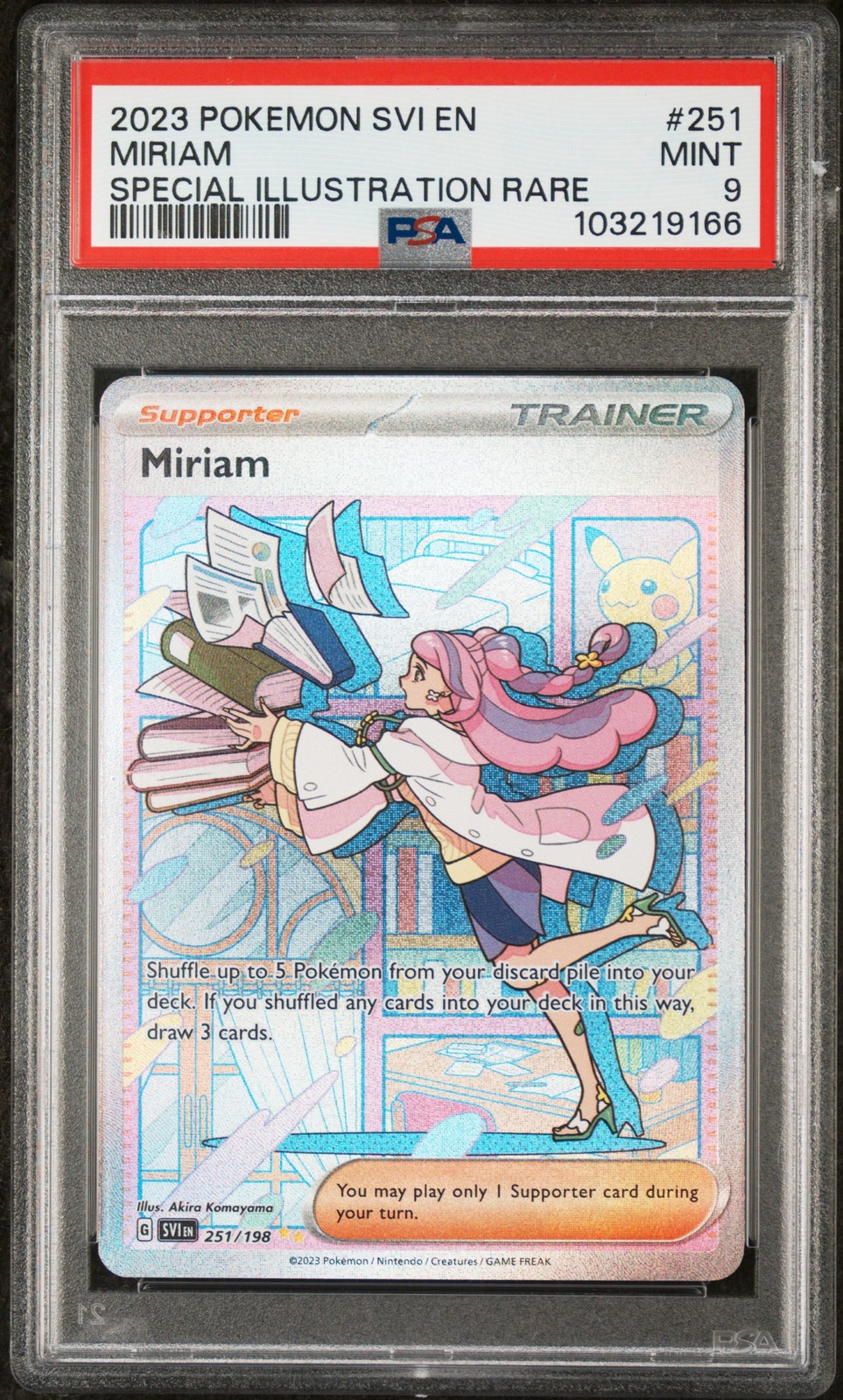 PSA 9 Miriam 251/198 Scarlet & Violet Special Illustration Rare Pokemon Card