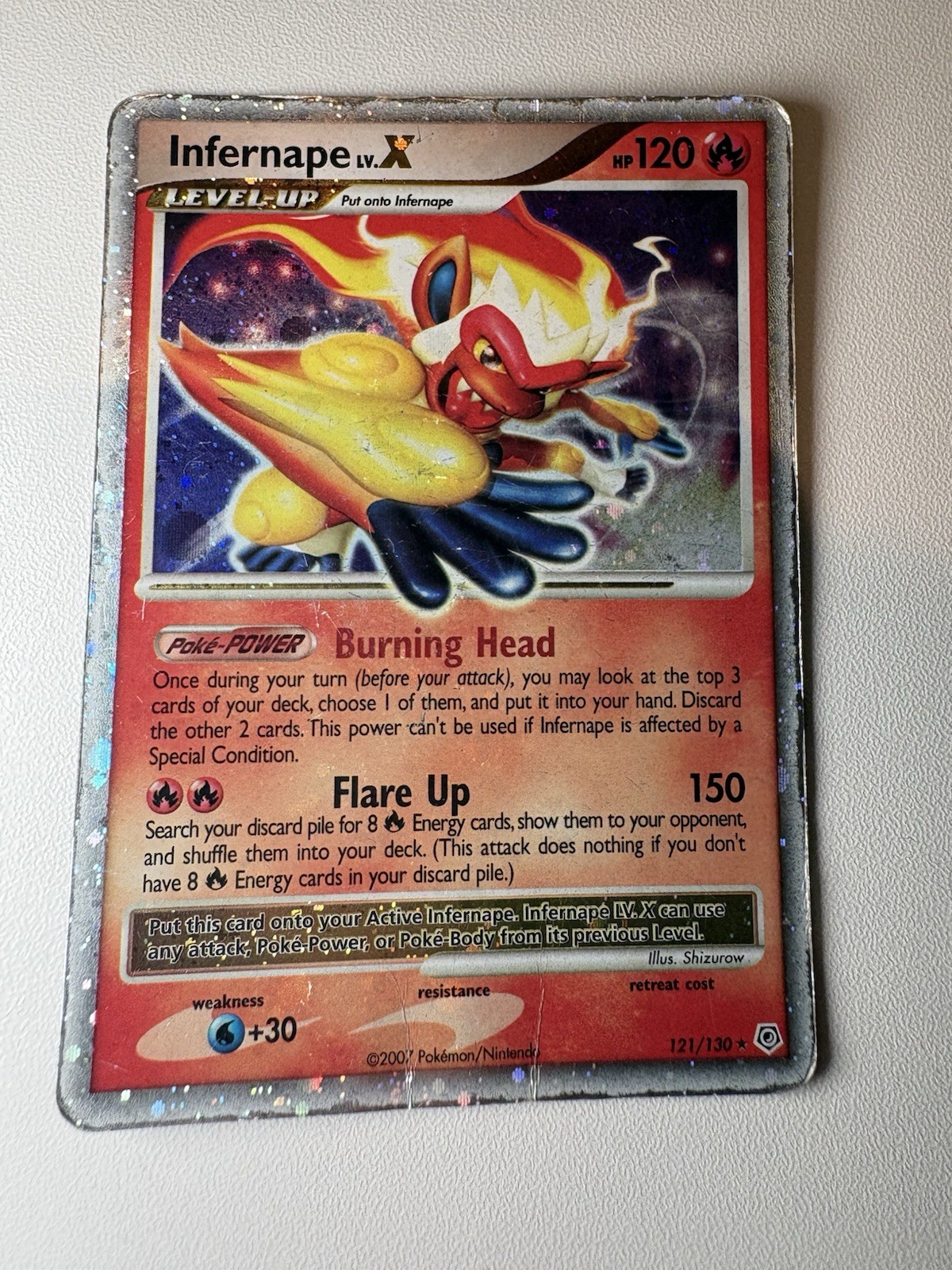 Infernape LV.X [Holo Rare] Diamond and Pearl #121/130 Level Up HP 120 EN 2007