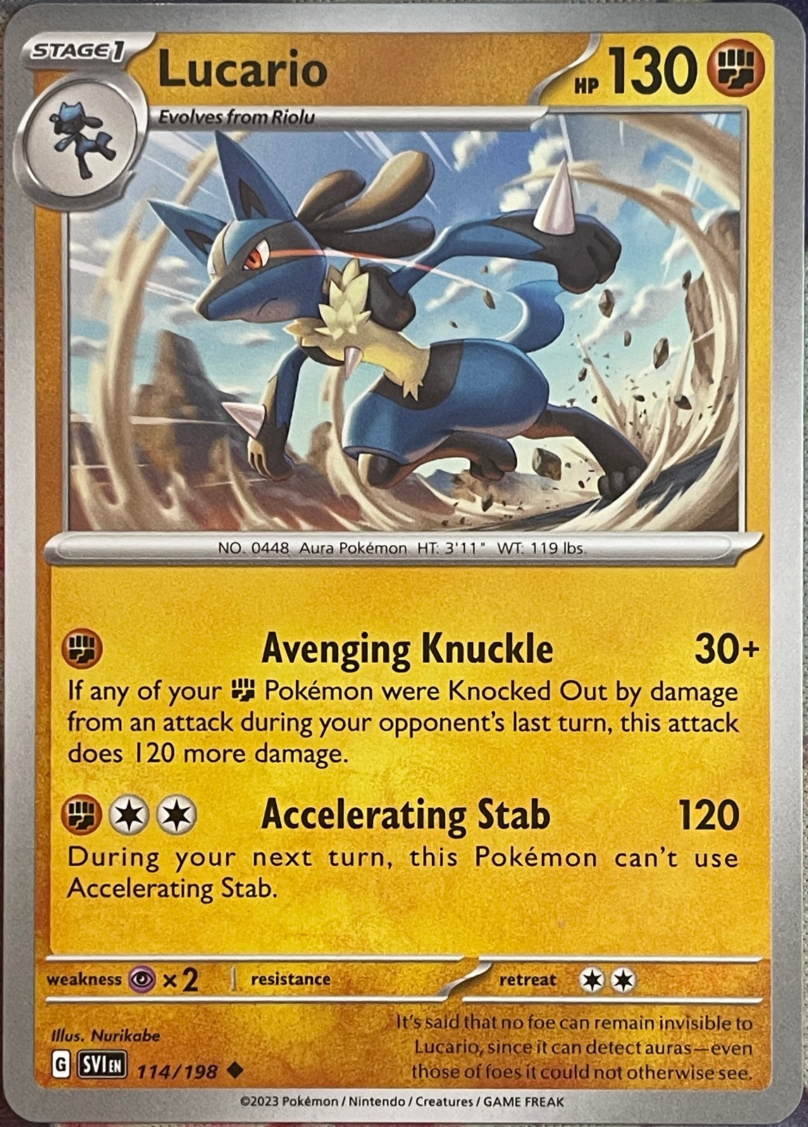 Lucario – 114/198 – Scarlet & Violet Base Pokemon 2023