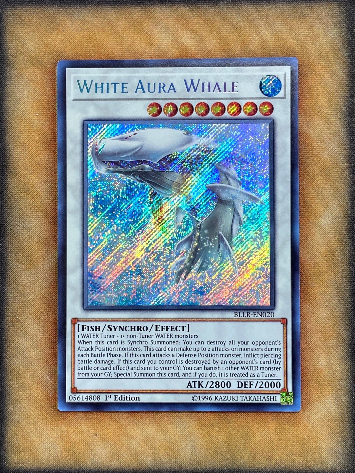 Yugioh White Aura Whale BLLR-EN020 Secret Rare 1st Ed NM