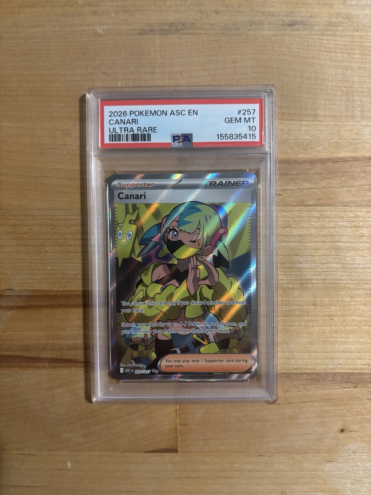 Pokémon TCG Canari Ascended Heroes Holo English PSA 10 Ultra Rare 257/217
