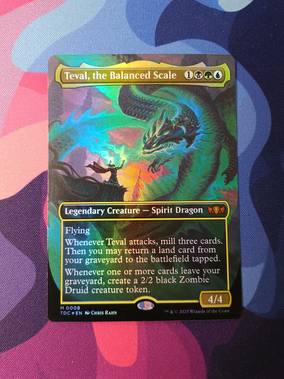 Teval, the Balanced Scale – Borderless Foil | Dragonstorm | NM | MTG