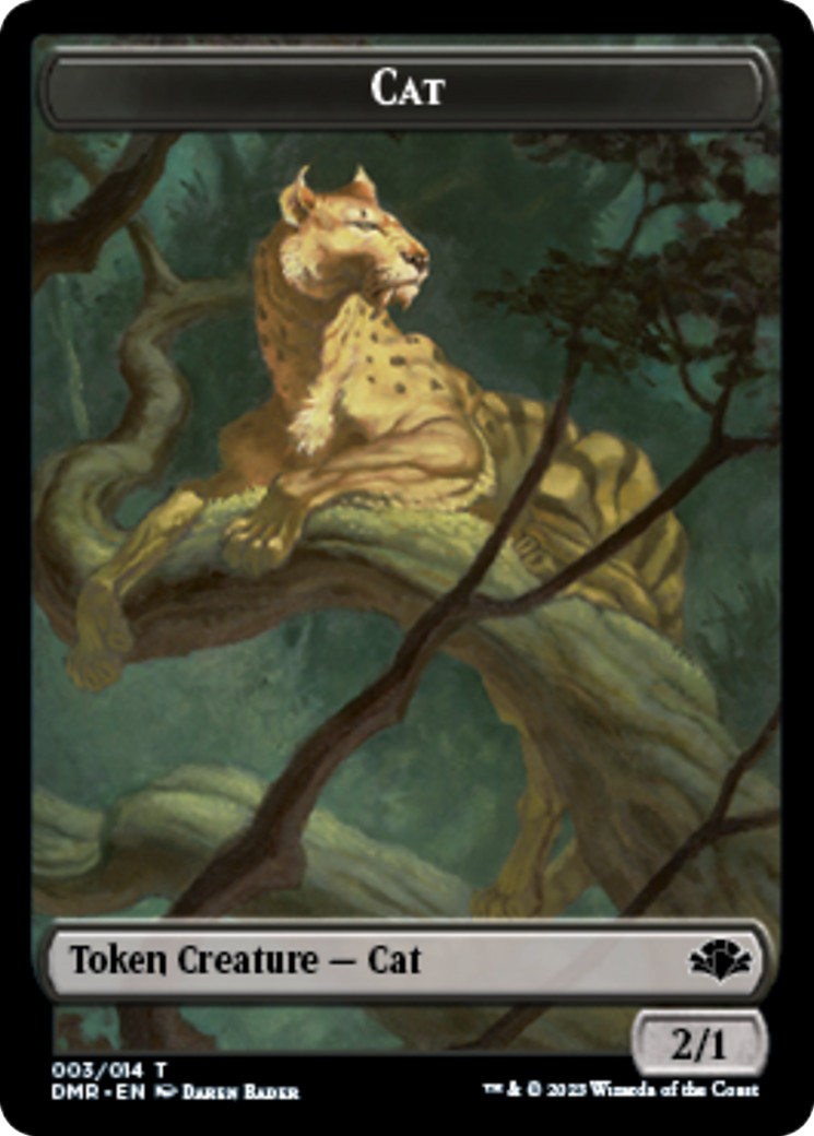 CAT TOKEN (#03/14) x4 mtg EX/NM Dominaria Remastered