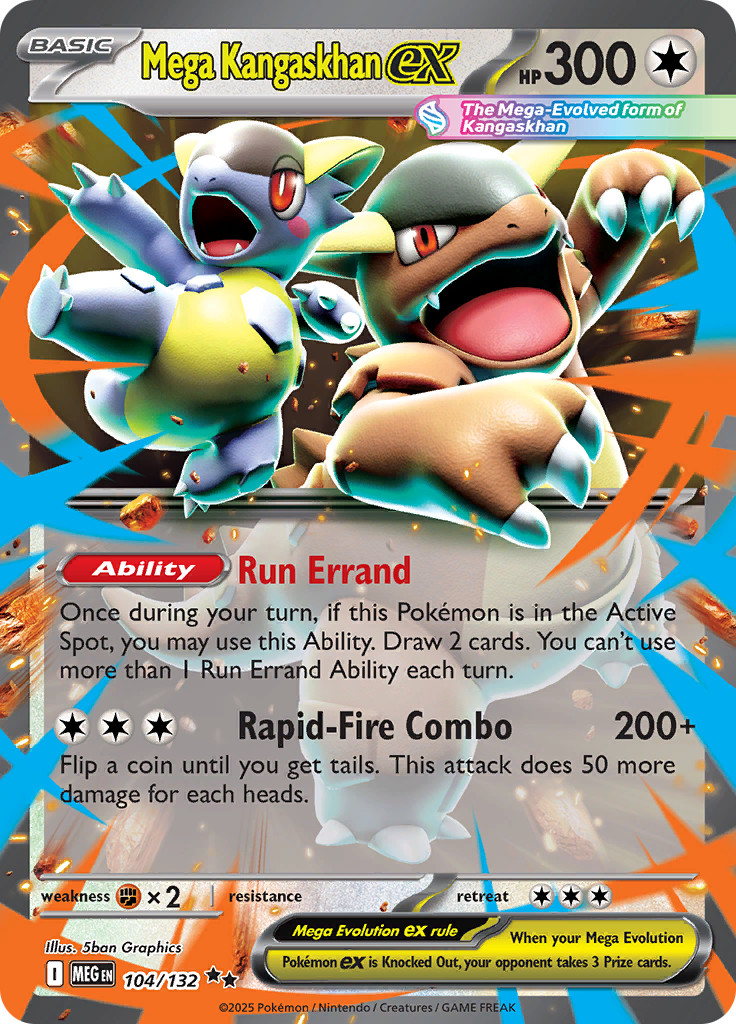 Mega Kangaskhan ex 104/132 – Mega Evolutions – Pokemon TCG – Double Rare
