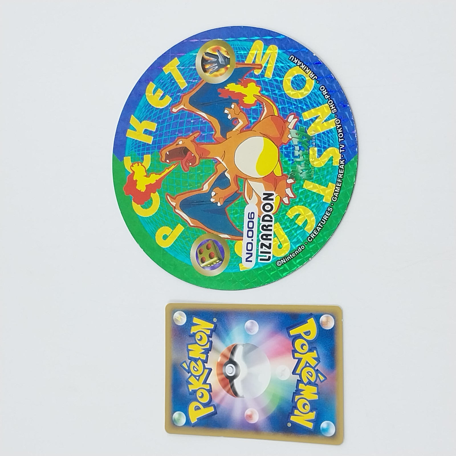 Charizard LIZARDON Prizm Pokemon Maru Menko Card DISC Japanese Vintage A+