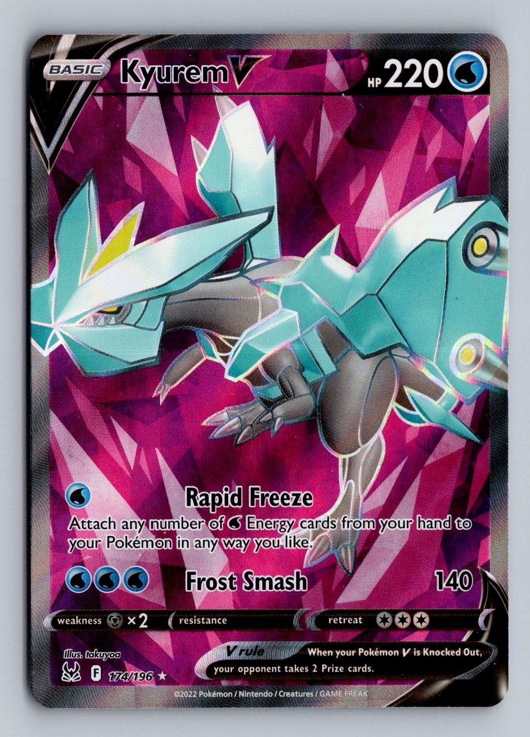 Kyurem V 174/196 Ultra Rare Lost Origin Pokemon Holo Near Mint