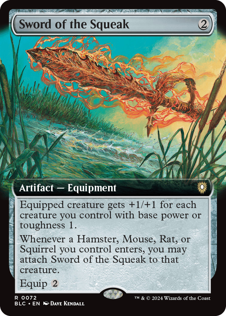MTG Sword of the Squeak Extended Art English BLC