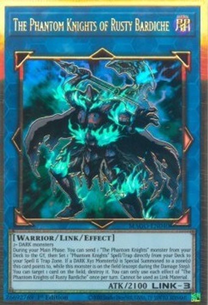 The Phantom Knights of Rusty Bardiche [MAGO – MAGO-EN040] Premium Gold Rare 1…