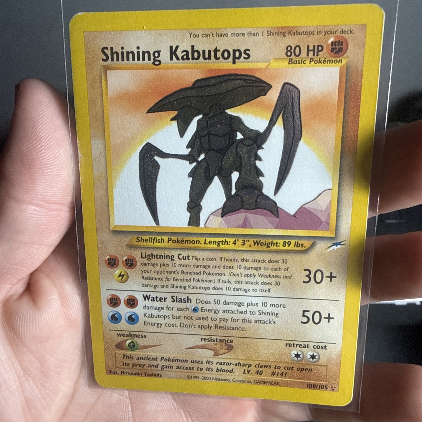 Shining Kabutops 108/105 Neo Destiny Holo