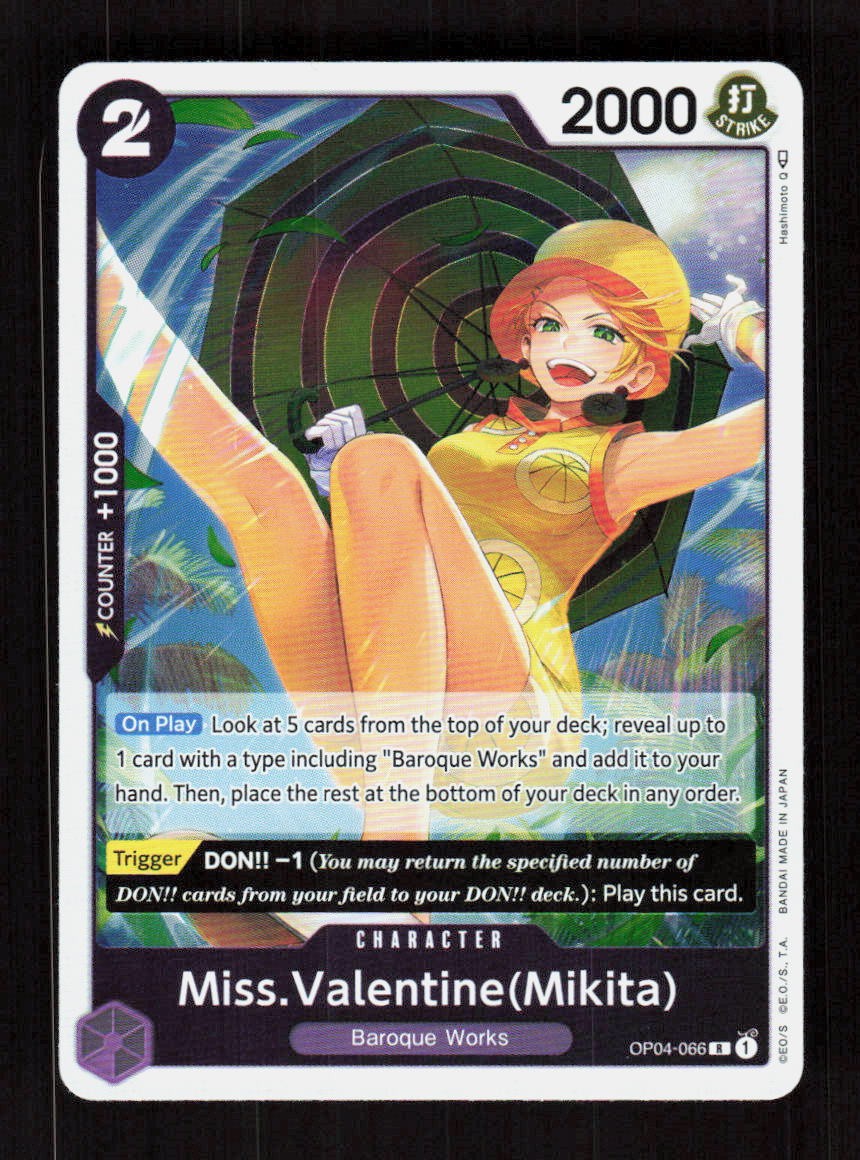 Miss.Valentine(Mikita) Foil OP04-066 Kingdoms of Intrigue R NM
