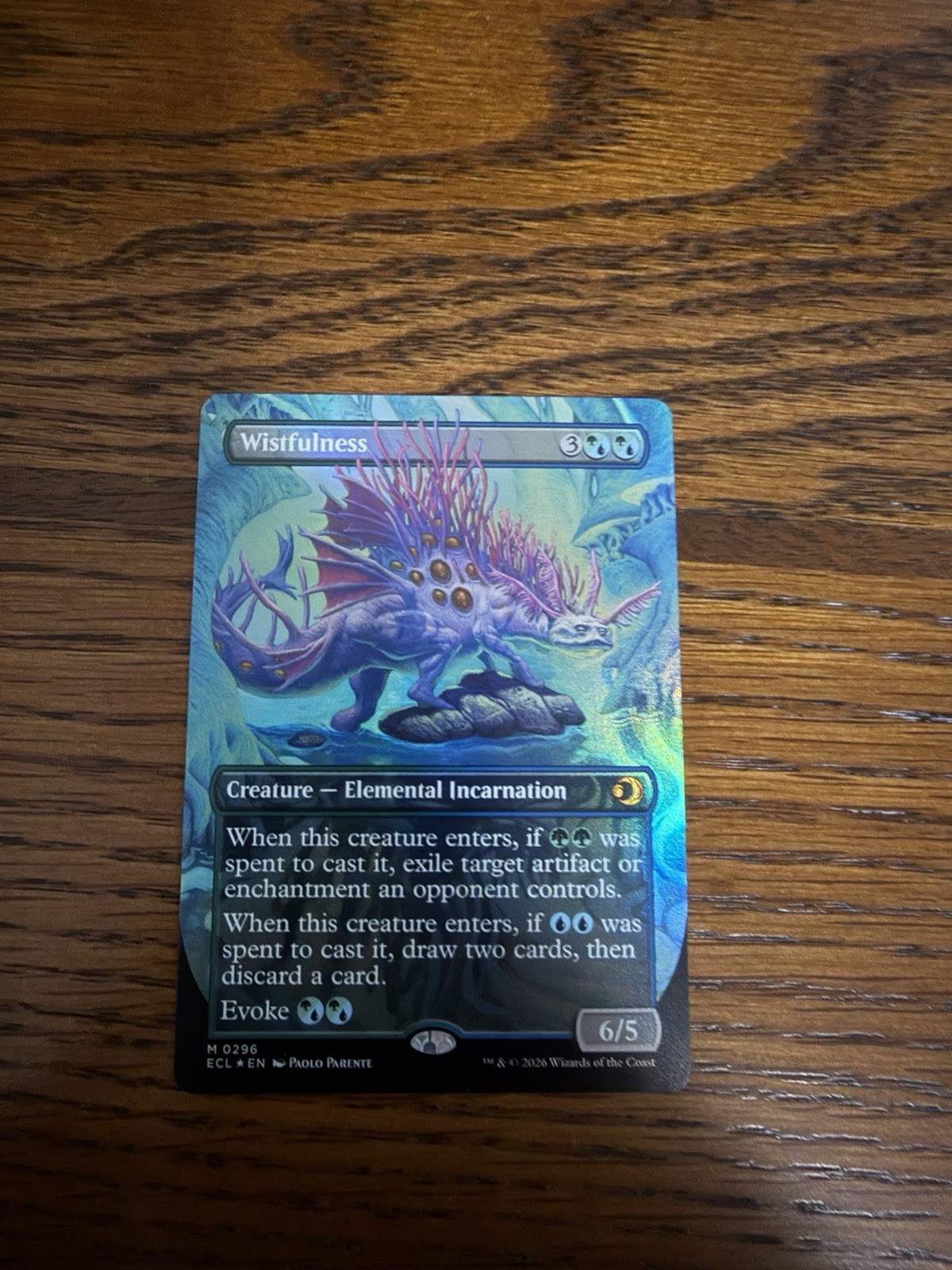 Wistfulness #296 Foil Mythic (Borderless) Lorwyn Eclipsed Magic The Gathering
