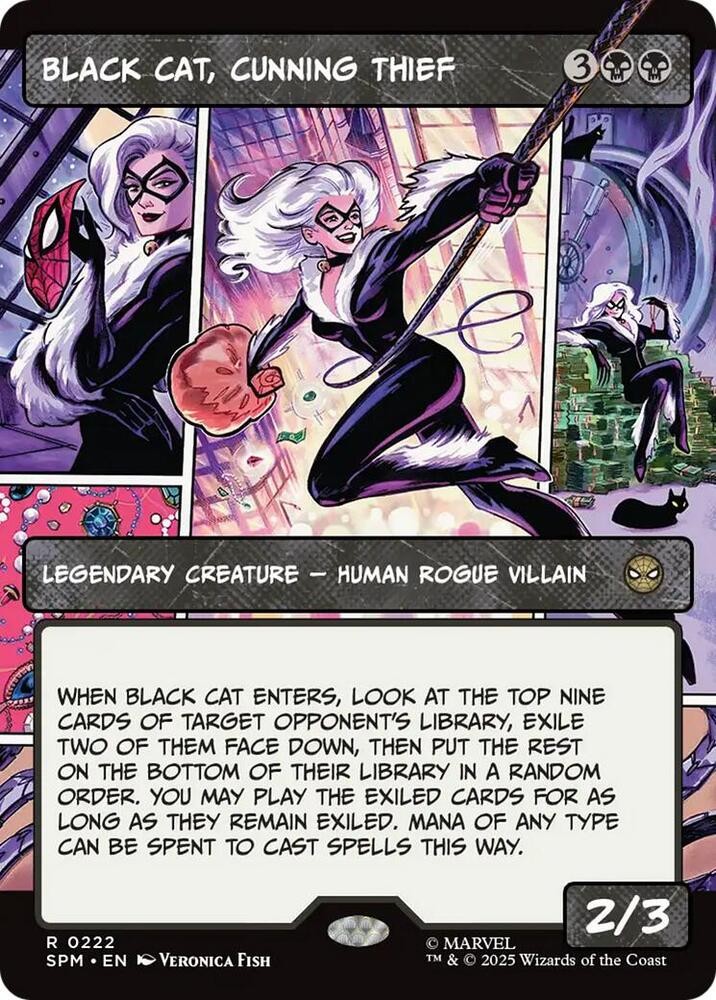 Black Cat, Cunning Thief (Borderless) 222 R Marvel’s Spider-Man NM