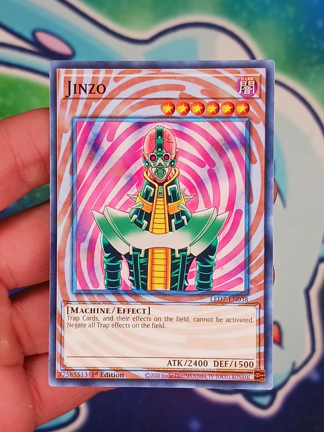 “Psychic Fingerprint” Jinzo LED7-EN038 – 1st Ed – NM – Sun Bleached 1.5 Years