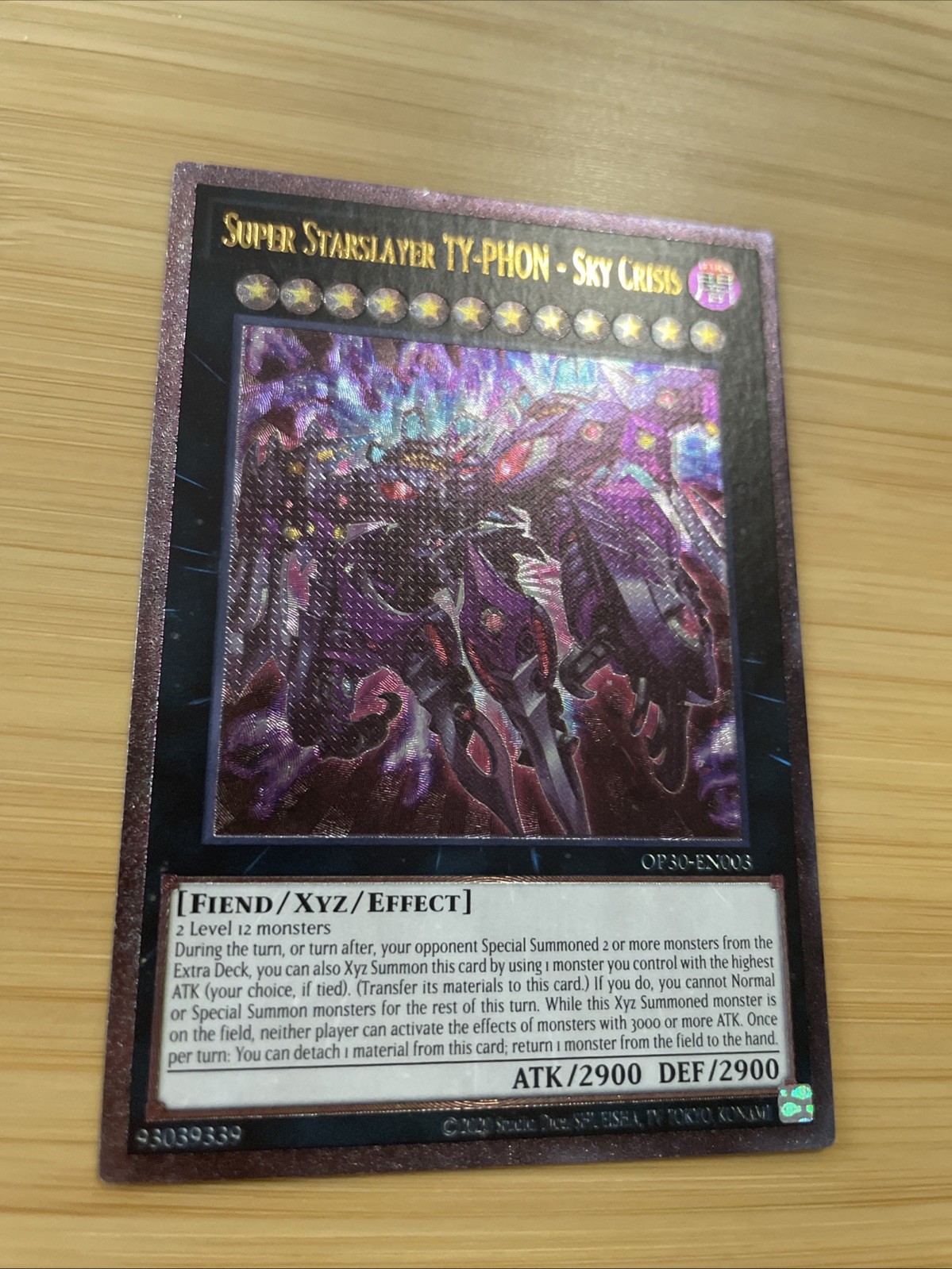 Yugioh Super Starslayer Ty-Phon Sky Crisis OP30-EN003 ULTIMATE RARE NM