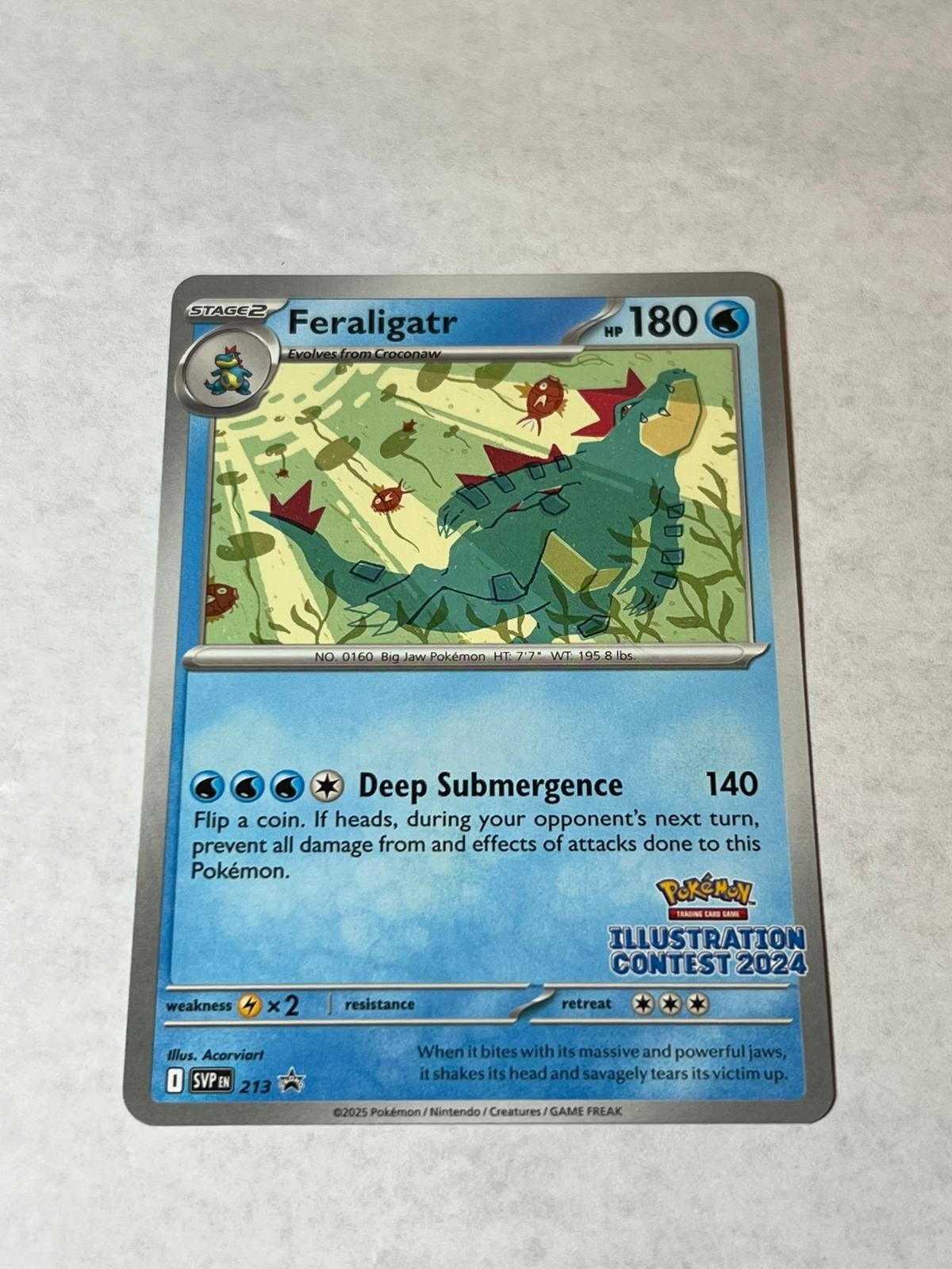 Feraligatr (Illustration Contest 2024) 213 Scarlet & Violet Promo Pokemon NM