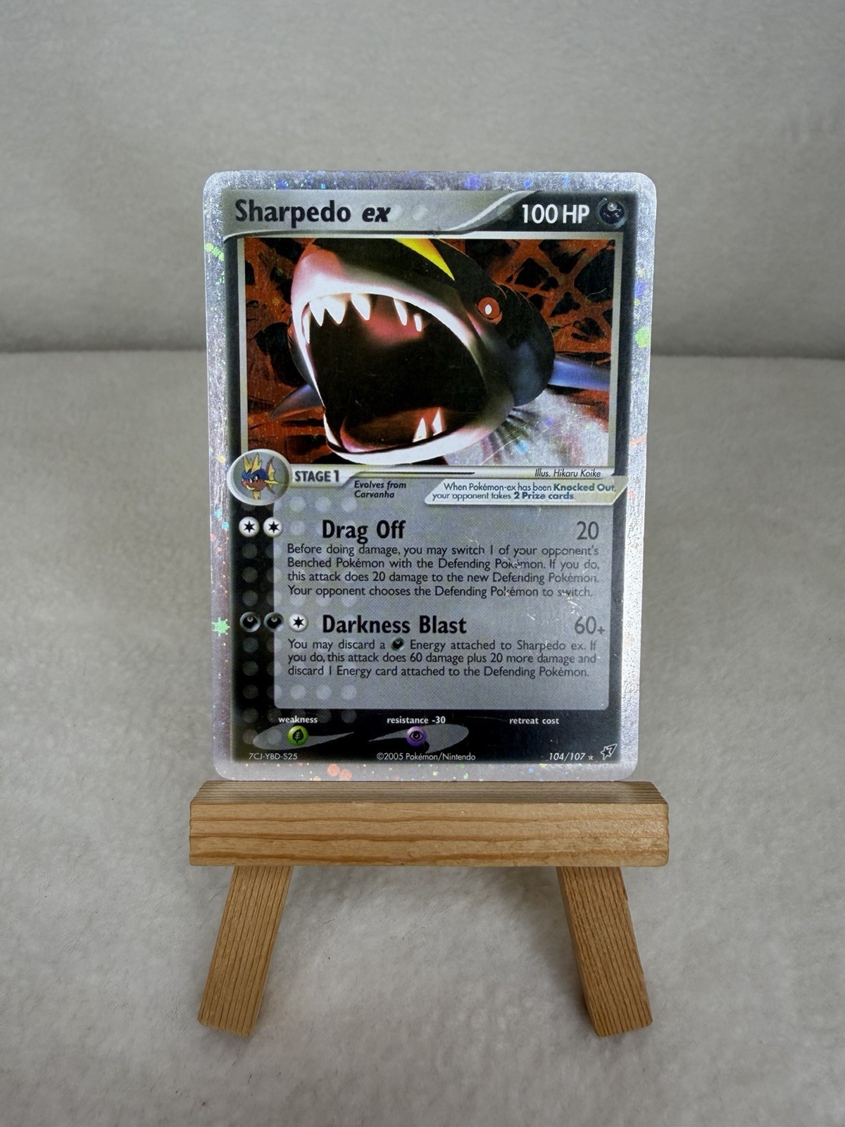 Pokémon TCG Sharpedo EX Deoxys Holo Rare Card 104/107 LP/MP Condition