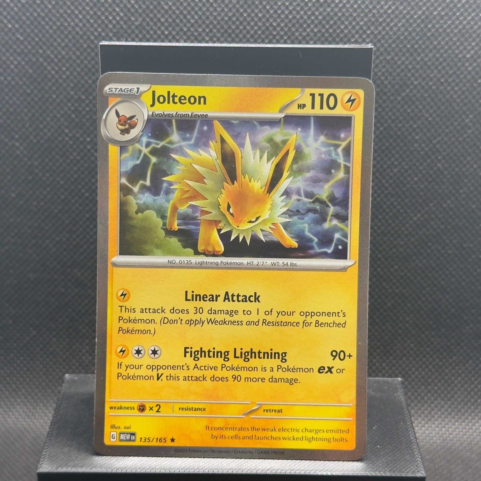 Jolteon 135/165 Rare 151 Pokemon Holo Near Mint