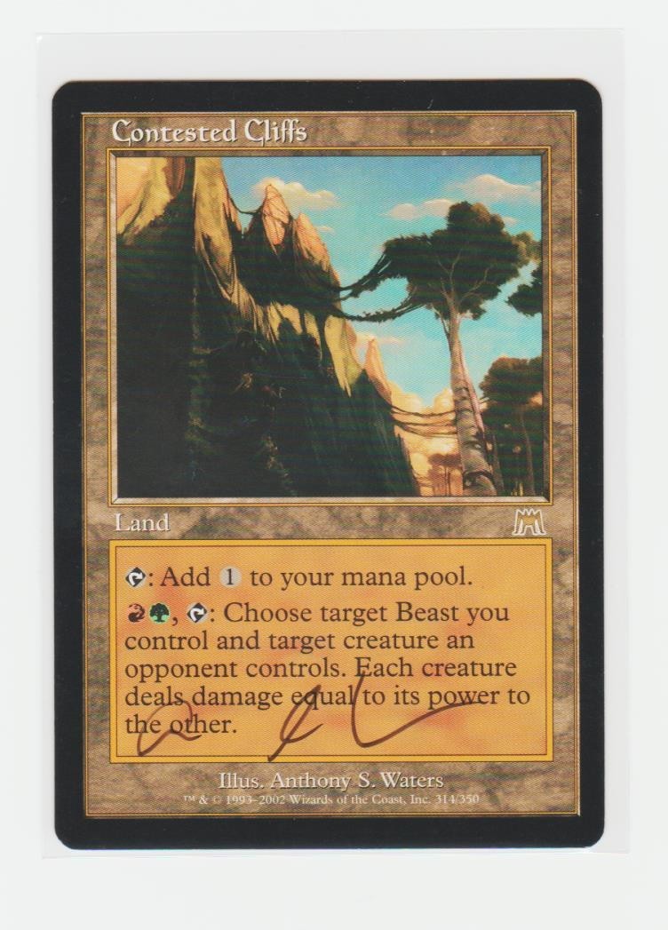 Magic the Gathering ~ Contested Cliffs ~ M/NM ~ Onslaught ~ Signed by Artist #2