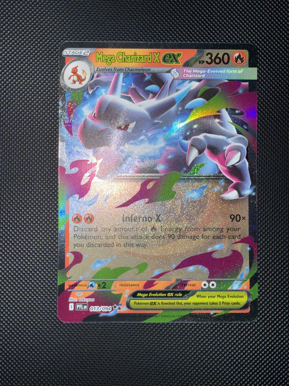 Mega Charizard X ex Double Rare ME02: Phantasmal Flames 013/094 NM