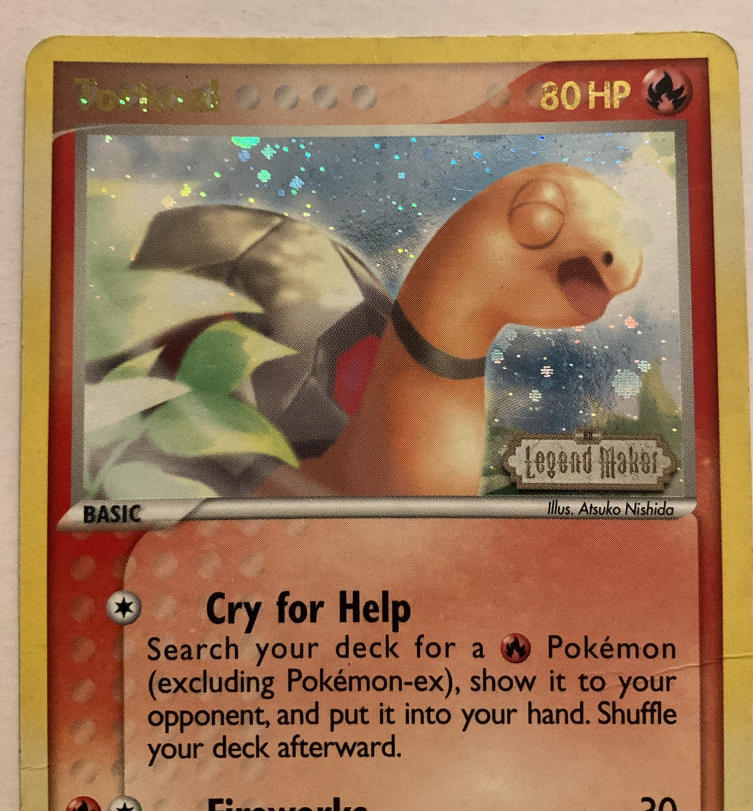 Torkoal 27/92 Legend Maker Reverse Holo Rare Stamp