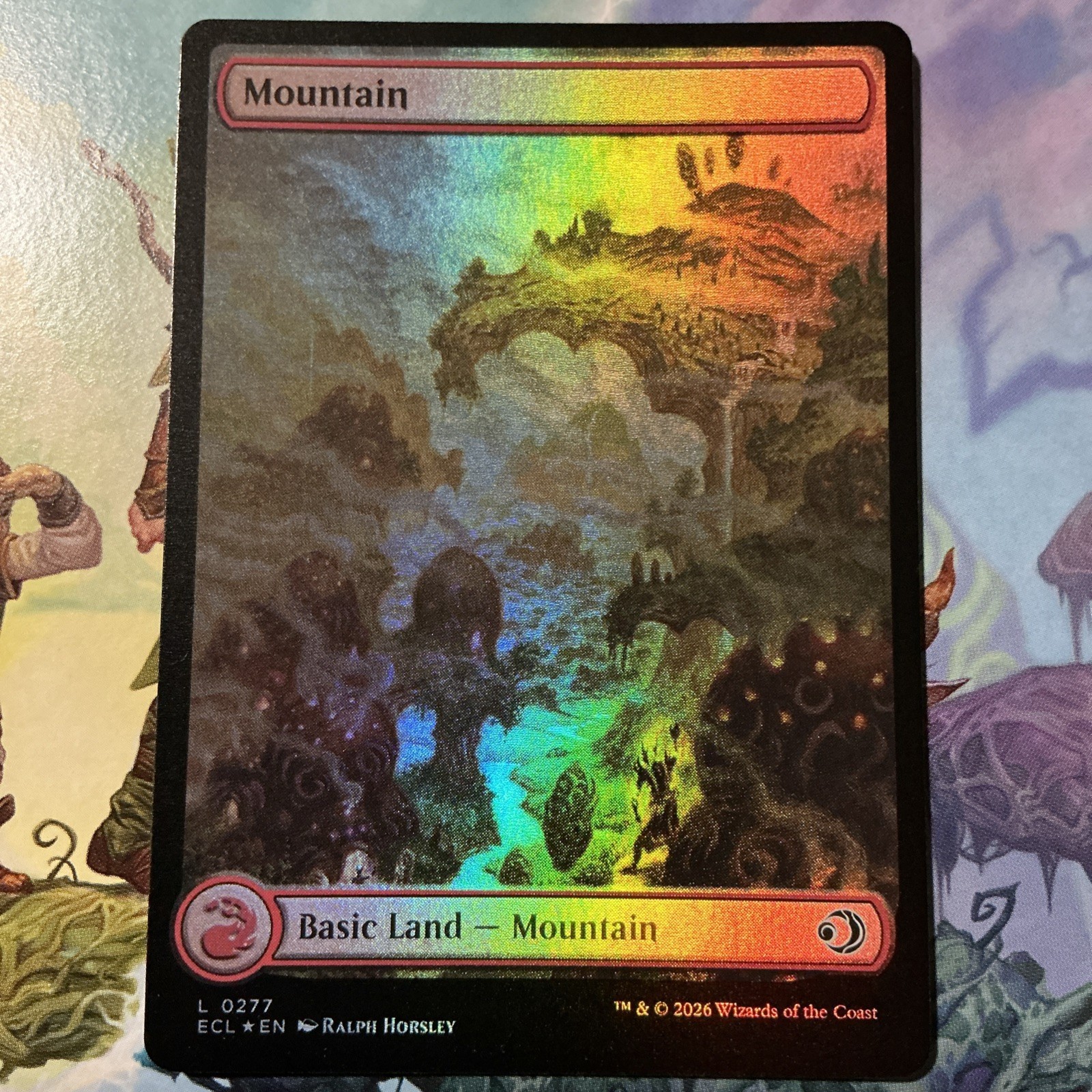 Mountain (0277) Lorwyn Eclipsed Foil Basic Land Full Art MTG NM