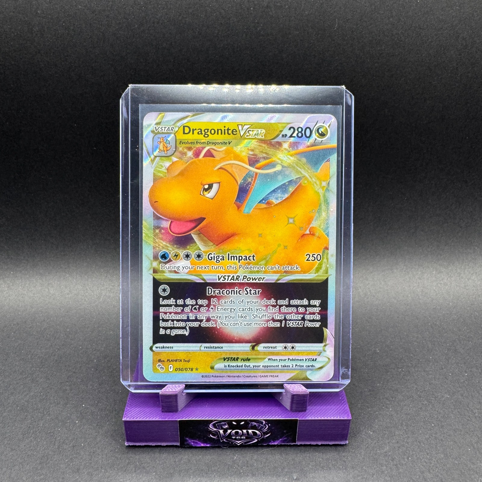 Dragonite Vstar Pokemon GO 050/078 Ultra Rare Full Art SWSH NM PLANETA Tsuji