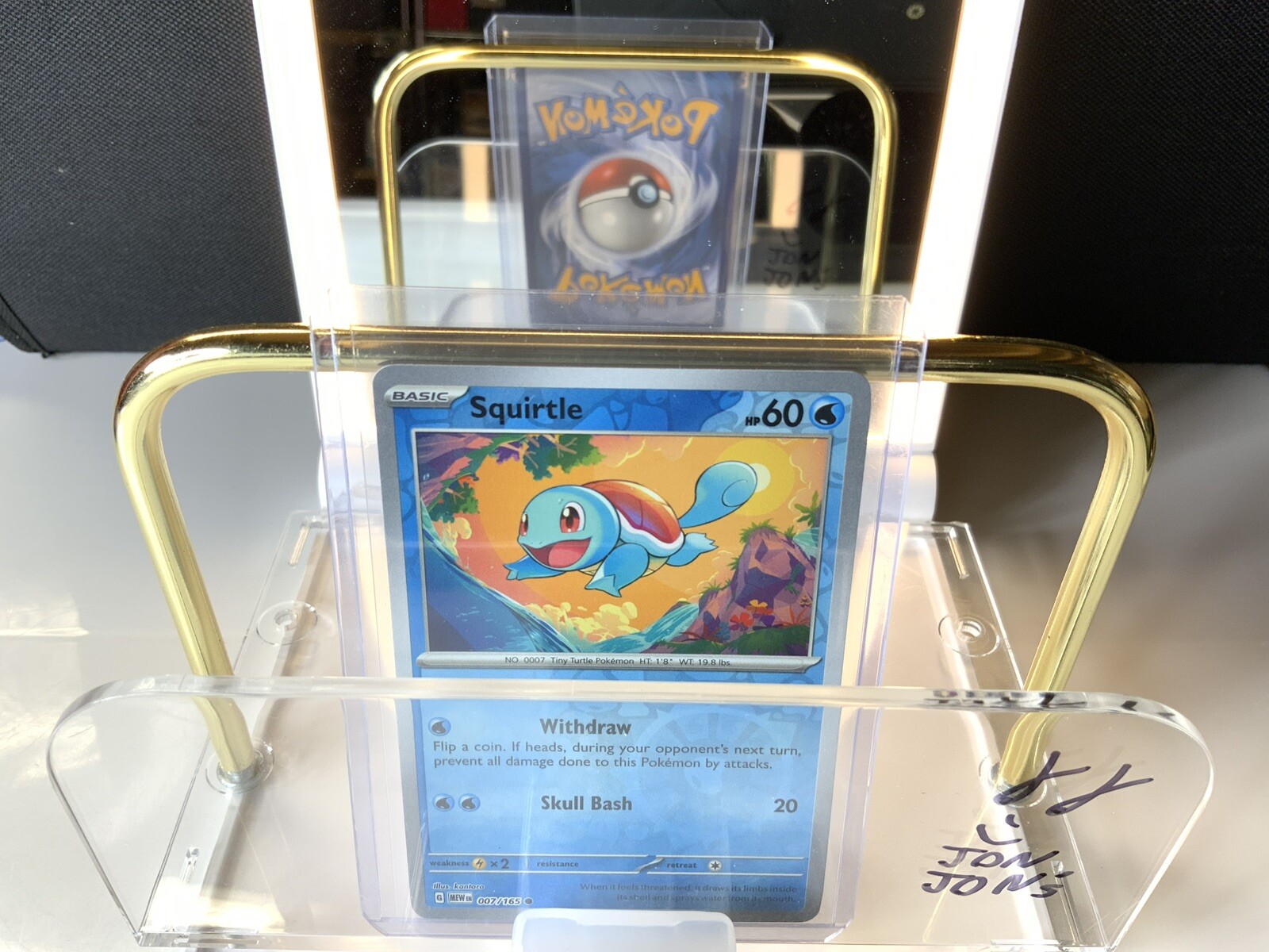 Squirtle 007/165 NM Reverse Holo 151 Pokemon Card happy turtle 07/165 7/165 foil