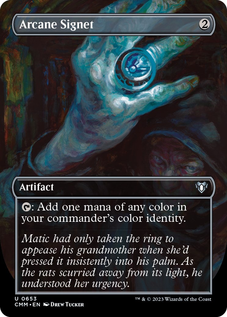 Arcane Signet (Borderless) #653 (NM) Commander Masters (CMM) MTG