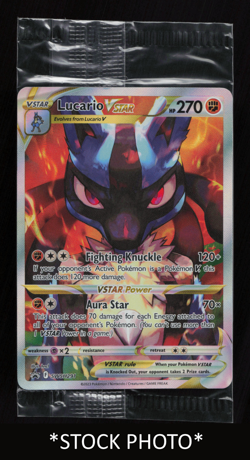 Lucario VSTAR #SWSH291 – SEALED Full Art Crown Zenith ETB Promo – Pokemon TCG