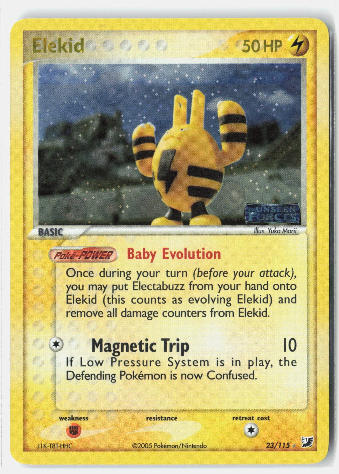 Elekid Rare Reverse Holo Unseen Forces 23/115 NM