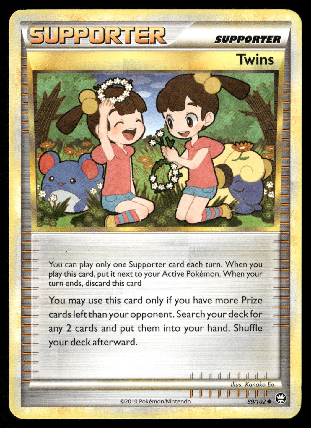 Twins 89/102 Uncommon HGSS Triumphant Pokemon MP