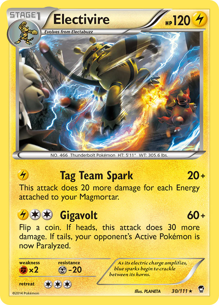 Electivire (30/111) [XY: Furious Fists] Lightly Played Reverse Holofoil Pokemon