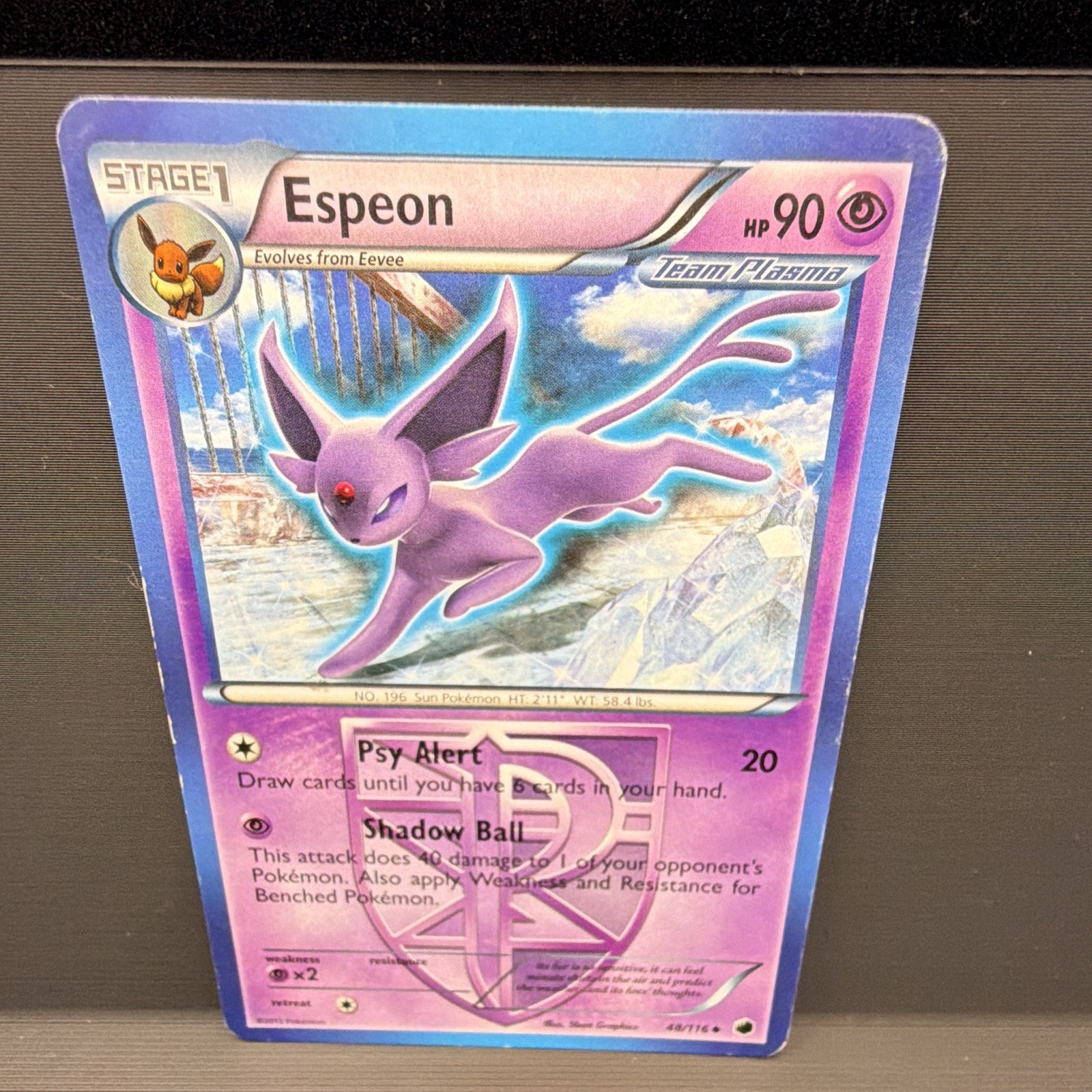Pokemon TCG Espeon 48/116 Plasma Freeze Reverse Holo Uncommon English 2013