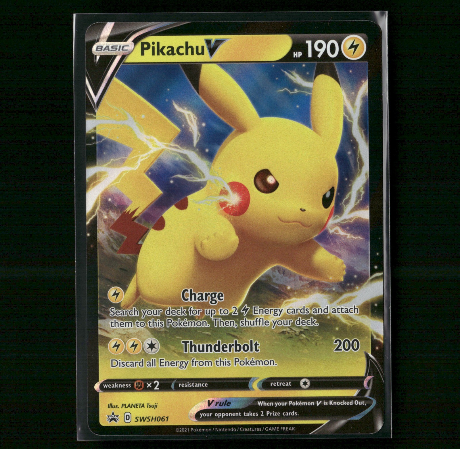 Pikachu V #SWSH061 SWSH: Sword & Shield Promo Cards 2019 NM Saki Hayashiro