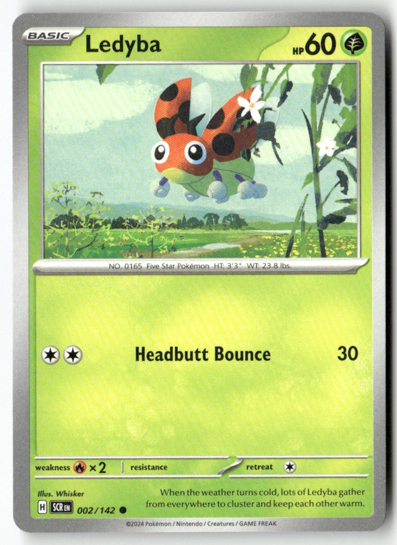 Ledyba 2/142 Stellar Crown Common Pokemon Whisker