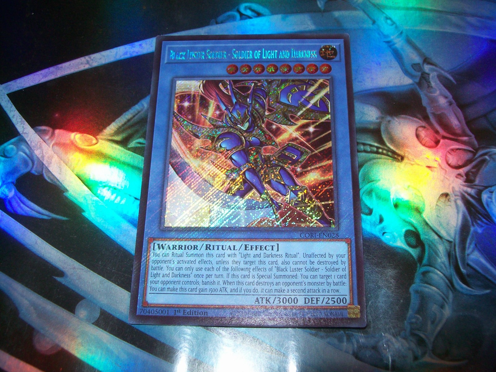 Black Luster Soldier – Soldier of Light and Darkness Secret Rare CORI-EN028