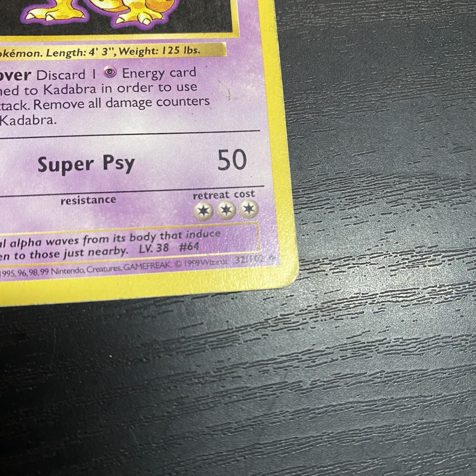 Kadabra 032/102 Base Set (Shadowless) MP