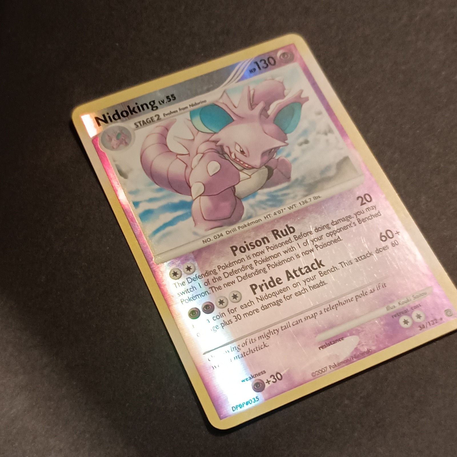 Nidoking 34/132 Secret Wonders Rare Reverse Holo English Stage 2