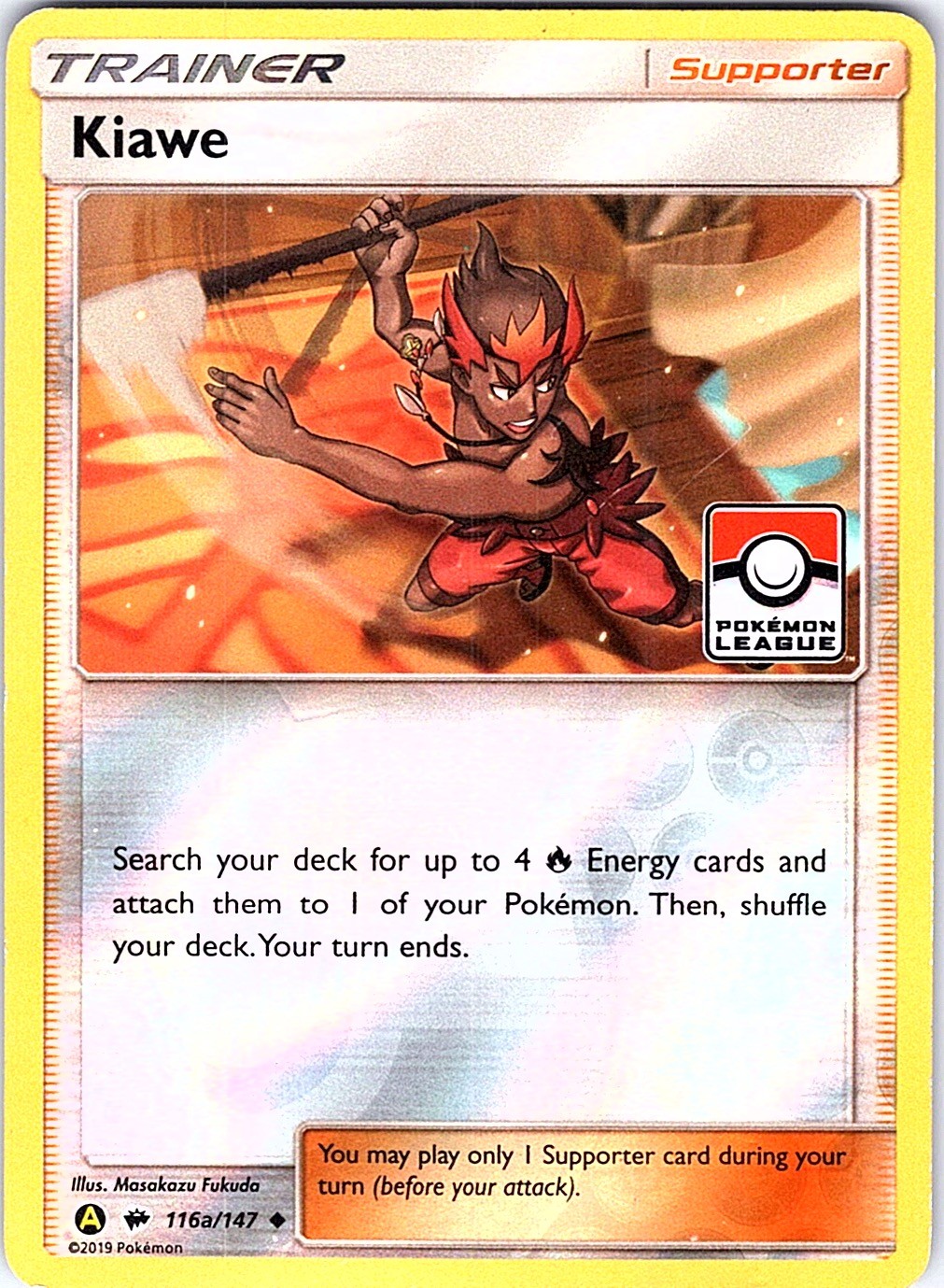 Kiawe – Reverse Holo Promo League & Championship Cards 116a/147 LP