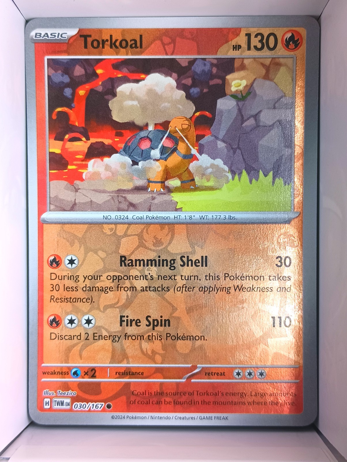 Torkoal 030/167 2024 English Twilight Masquerade Reverse Holo