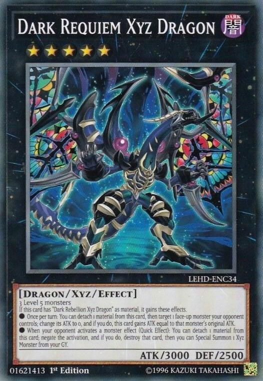 Yugioh Dark Requiem Xyz Dragon 1st Edition Common LEHD-ENC34 NM