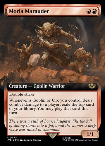 Moria Marauder – Surge Foil Extended Art LTR NM MTG