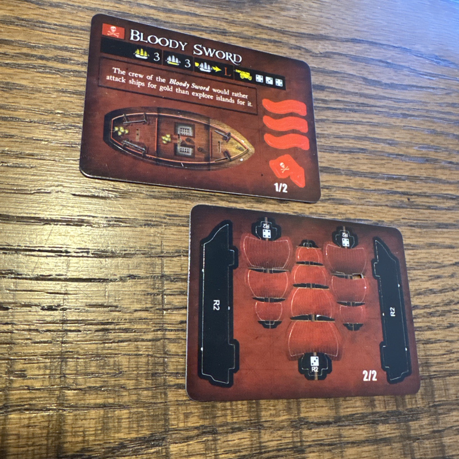 Wizkids Pirates CSG Quest For Davy Jones Gold Card – Bloody Sword Unpunched Ship