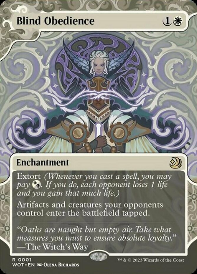 Blind Obedience – Foil Light Play, English Magic the Gathering MTG Wilds of Eldr