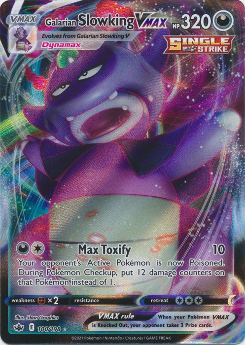 Holo Galarian Slowking VMAX 100/198 Ultra Rare SWSH06: Chilling Reign