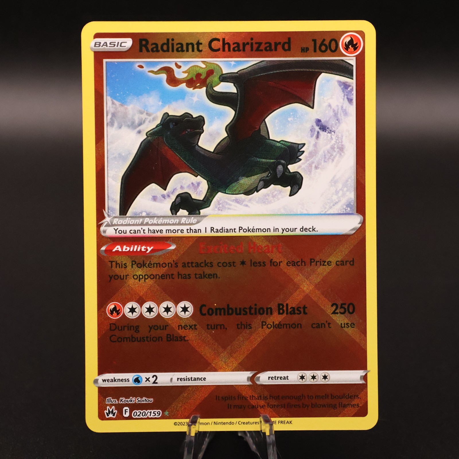 Pokemon TCG | Radiant Charizard 020/159 | Crown Zenith | Radiant Rare | NM