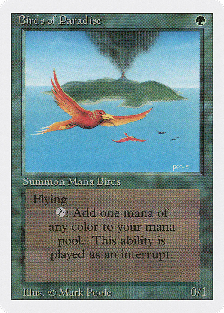 Birds of Paradise (MP) Revised Edition 3ED Magic MTG