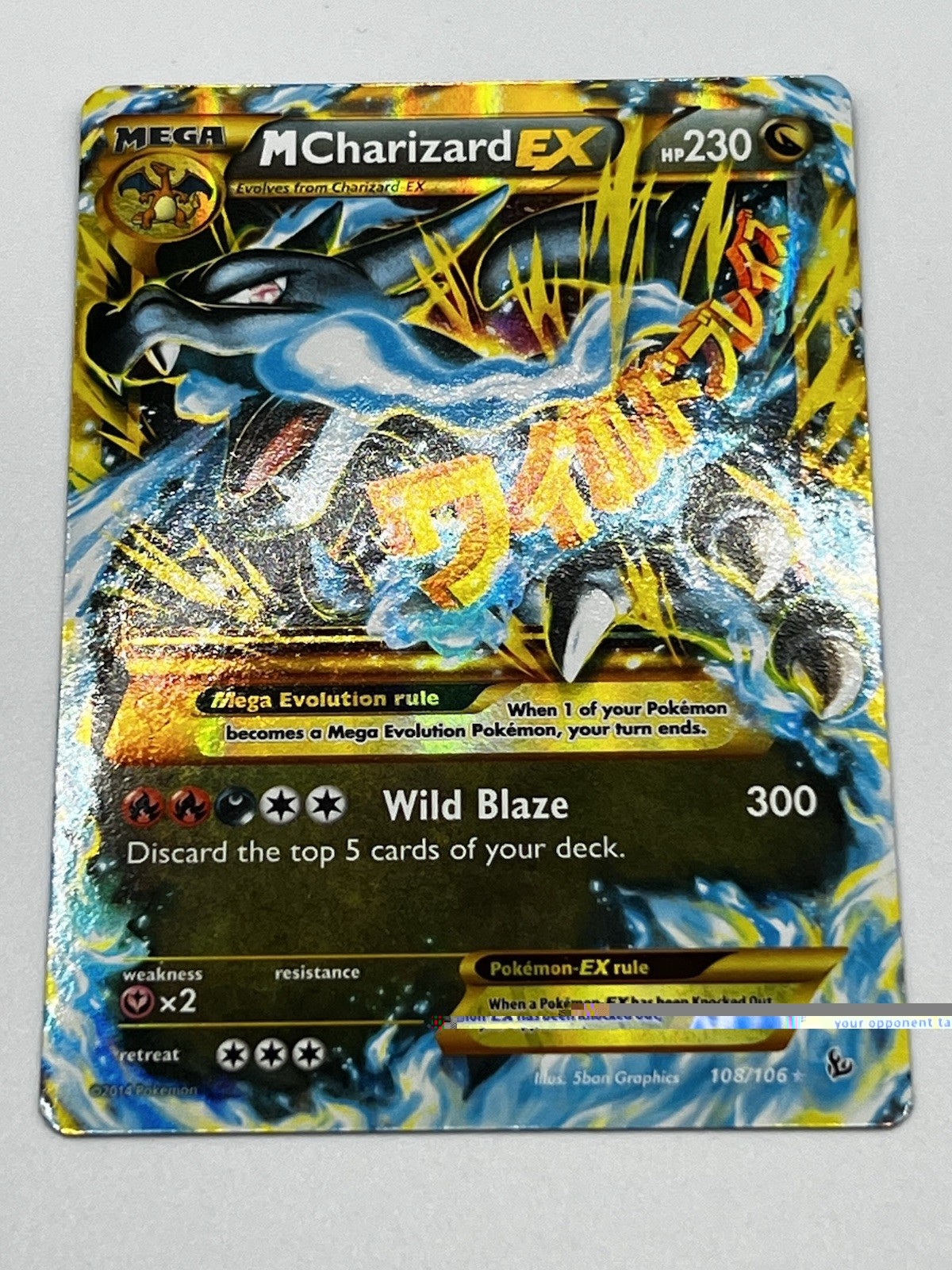 Pokémon XY Flashfire M Charizard EX Secret Rare 108/106 LP
