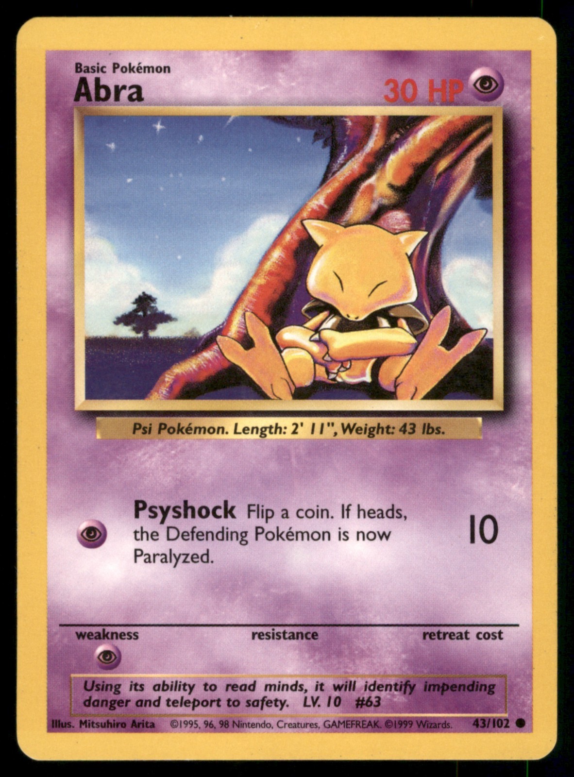 Abra 43/102 Base Set Unlimited