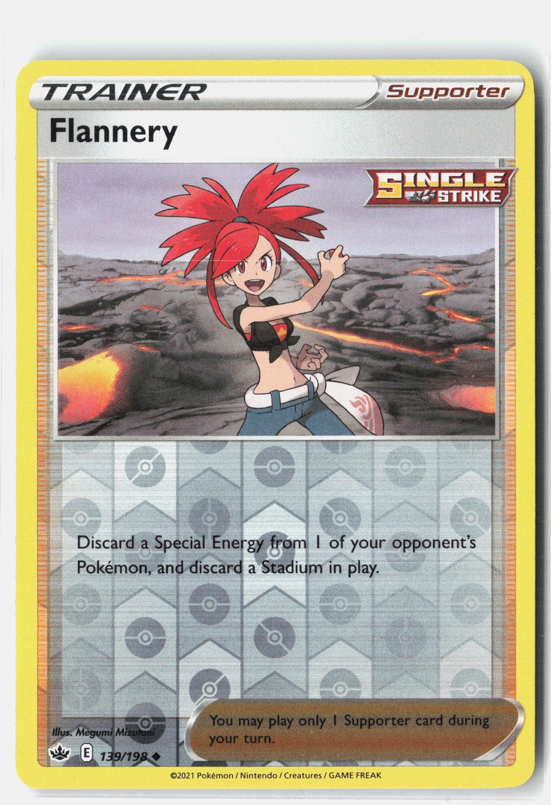 Flannery Uncommon Reverse Holo SWSH06: Chilling Reign 139/198 NM Ryuta Fuse